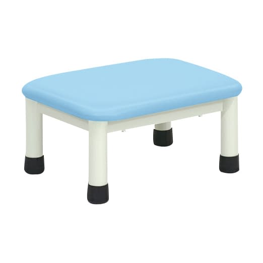 足踏み台(ミニステップ) 23-2769-0012 ビニルレザースカイブルー 高田ベッド製作所 TB-276(40X30X20CM)