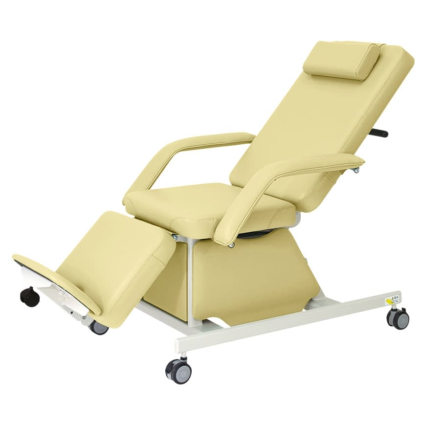 電動治療チェア(キャスター付) 23-2779-0002 ビニルレザーアイボリー 高田ベッド製作所 TB-577-01