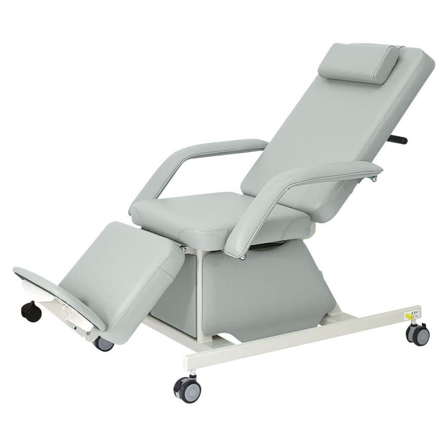 電動治療チェア(キャスター付) 23-2779-0009 ビニルレザーグレー 高田ベッド製作所 TB-577-01
