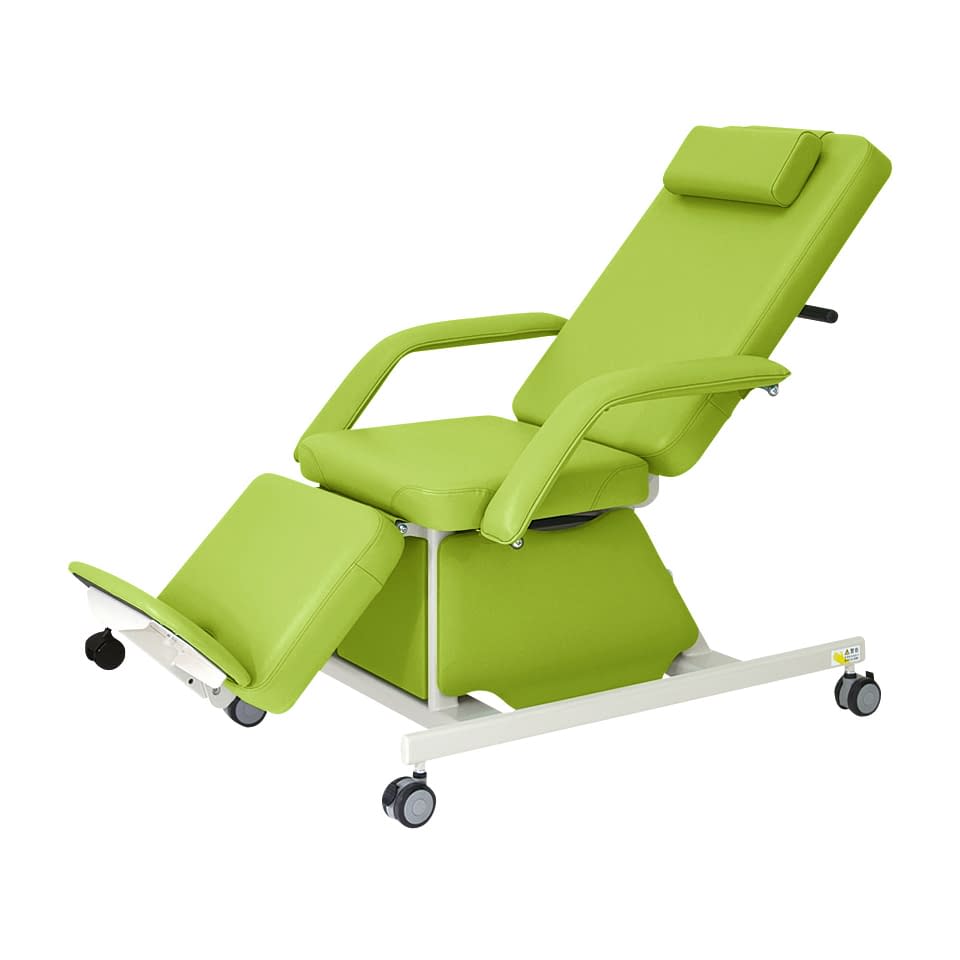 電動治療チェア(キャスター付) 23-2779-0011 ビニルレザー抹茶 高田ベッド製作所 TB-577-01