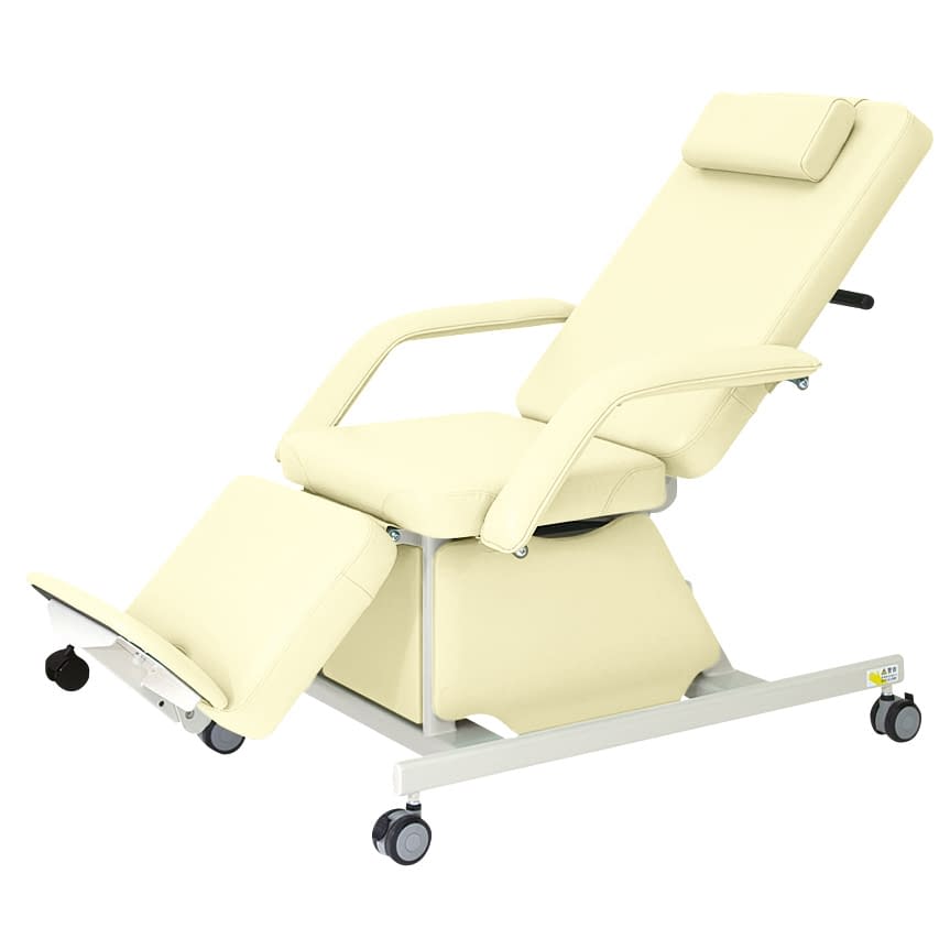 電動治療チェア(キャスター付) 23-2779-0013 ビニルレザークリーム 高田ベッド製作所 TB-577-01