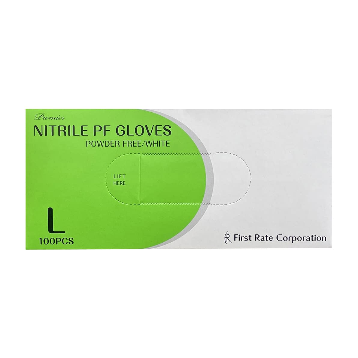 プレミアニトリルPFグローブホワイト 23-6107-13 ファーストレイト FR-858(L)100マイイリ