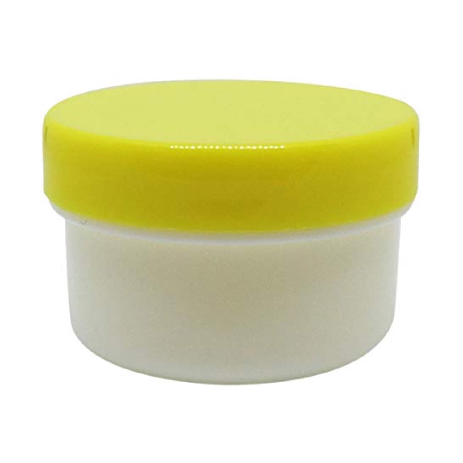 軟膏容器プラ壷N－3号(未滅菌) 23-6687-0104 キャップ：黄 エムアイケミカル 26CC(100コイリ)