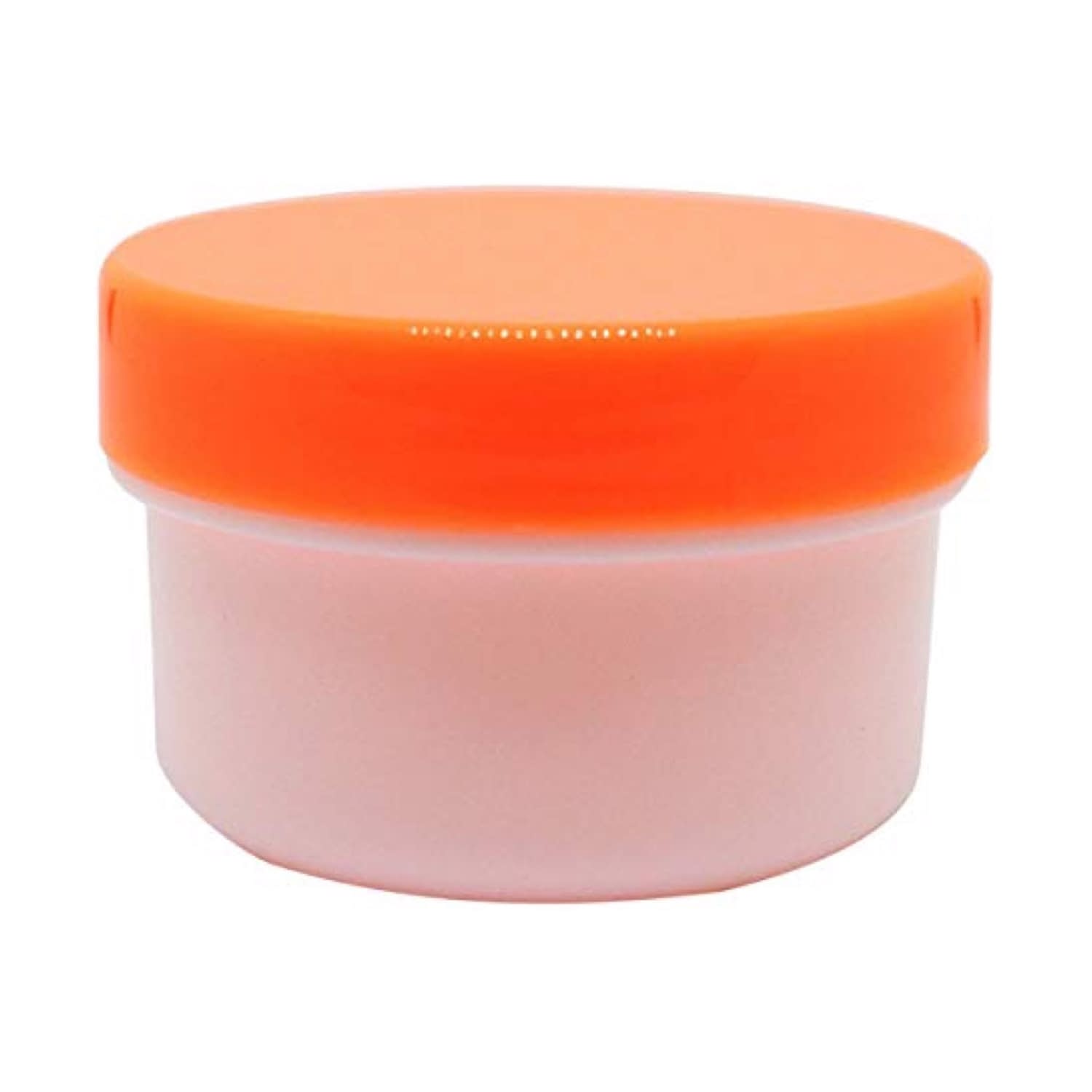 軟膏容器プラ壷N-3号(未滅菌) 23-6687-0108 キャップ:オレンジ エムアイケミカル 26CC(100コイリ)