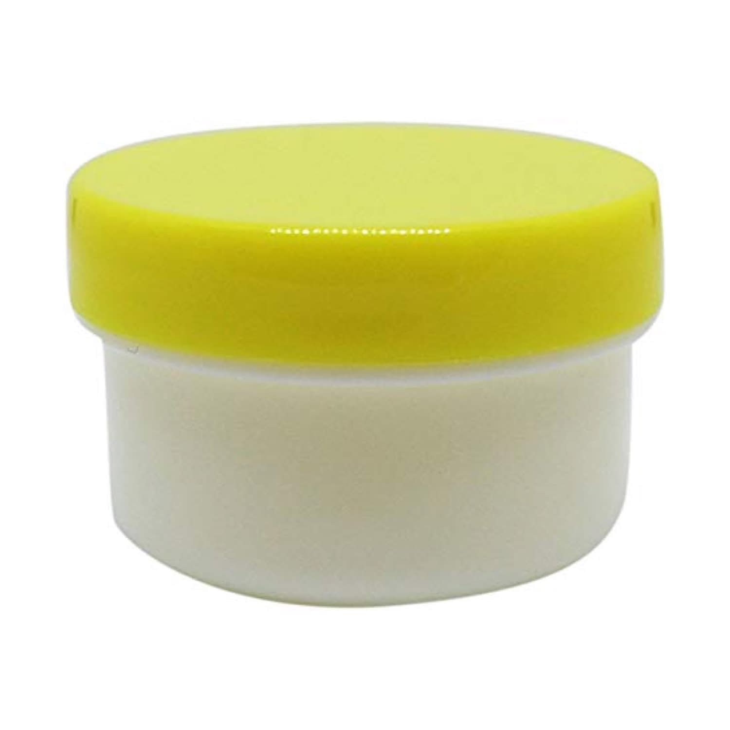 軟膏容器プラ壷N－4号(未滅菌) 23-6687-0204 キャップ：黄 エムアイケミカル 39CC(50コイリ)