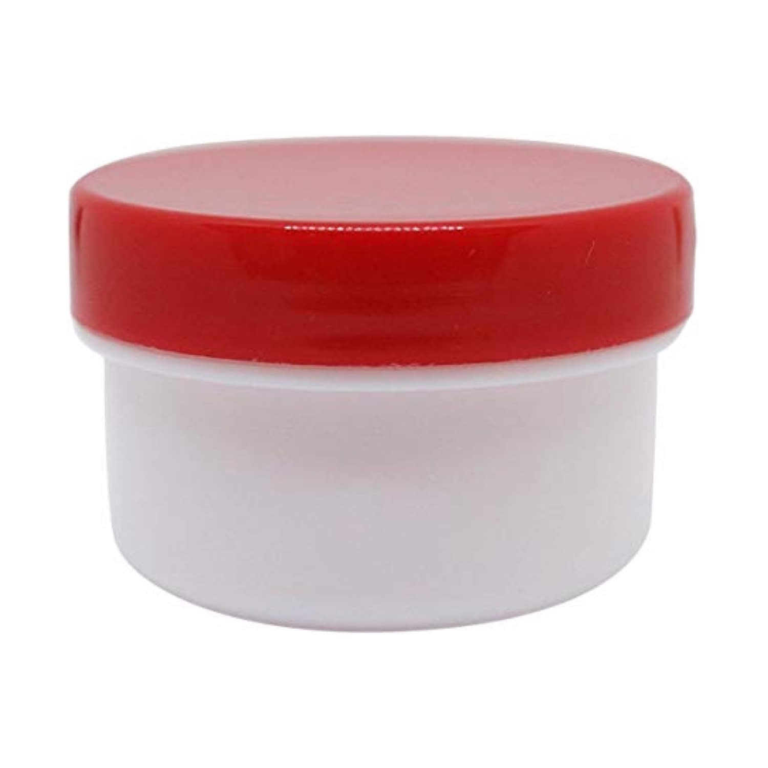 軟膏容器プラ壷N－4号(未滅菌) 23-6687-0205 キャップ：赤 エムアイケミカル 39CC(50コイリ)