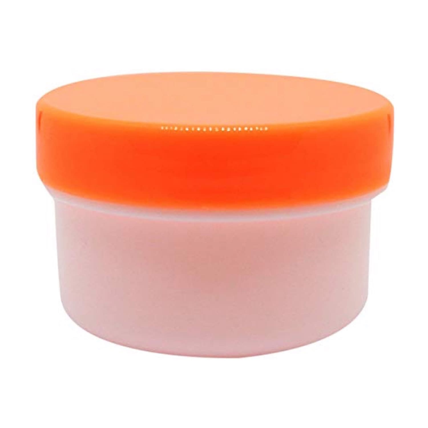 軟膏容器プラ壷N－5号(未滅菌) 23-6687-0308 キャップ：オレンジ エムアイケミカル 65CC(50コイリ)