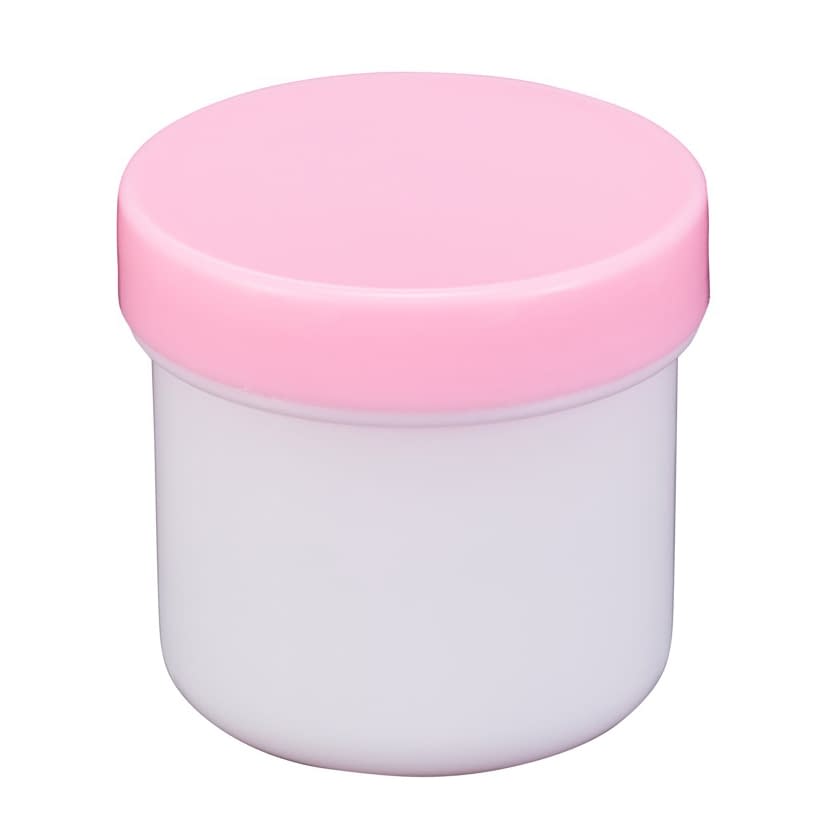 プラ壷N－4号(未滅菌)少数包装 軟膏壺 23-6687-2206 キャップ：ピンク エムアイケミカル 39CC(10コイリ)