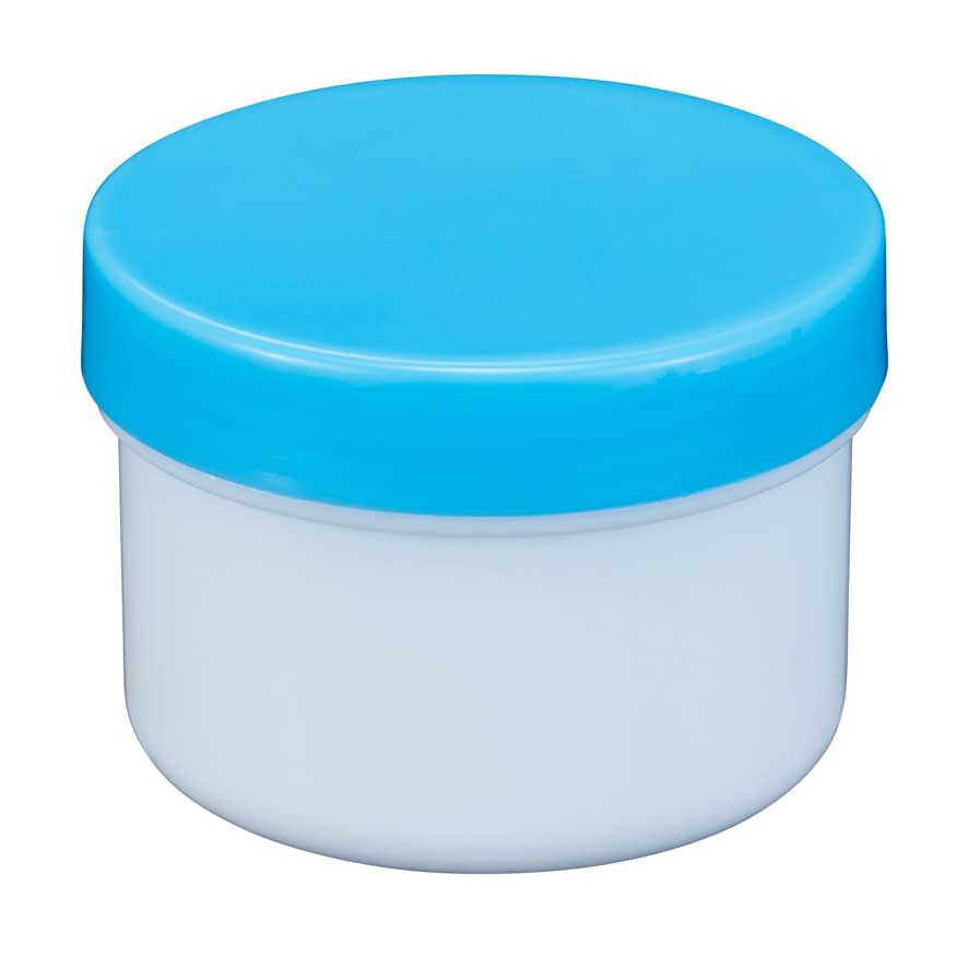 プラ壷N－5号(未滅菌)少数包装 軟膏壺 23-6687-2301 キャップ：青 エムアイケミカル 65CC(10コイリ)