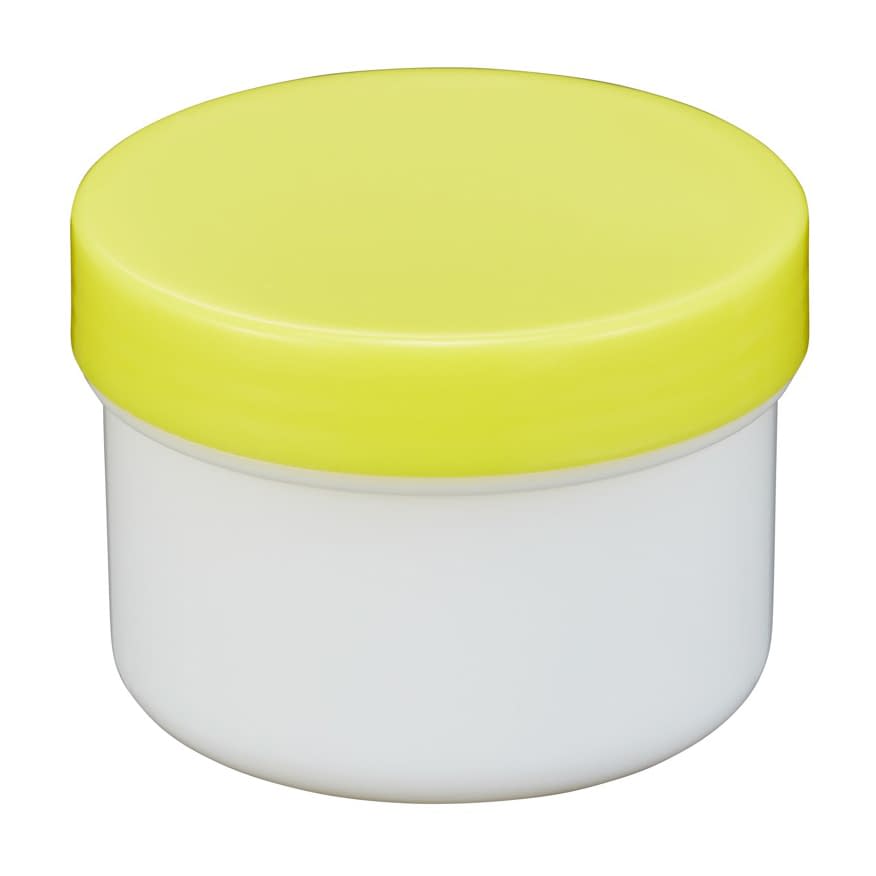 プラ壷N－5号(未滅菌)少数包装 軟膏壺 23-6687-2304 キャップ：黄 エムアイケミカル 65CC(10コイリ)