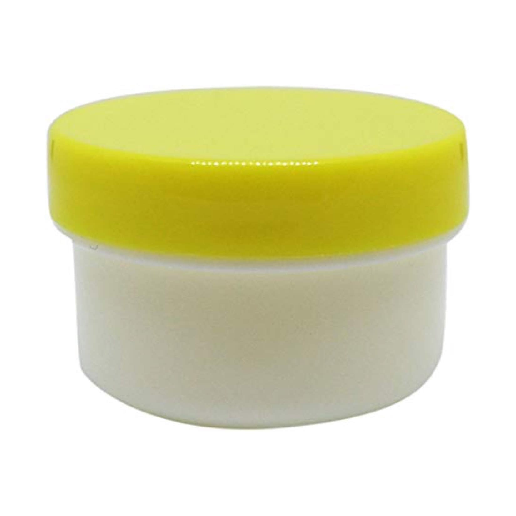 軟膏容器プラ壷N-2号(滅菌済) 軟膏壺 23-6687-0504 キャップ:黄 エムアイケミカル 13CC(20コX5フクロイリ)
