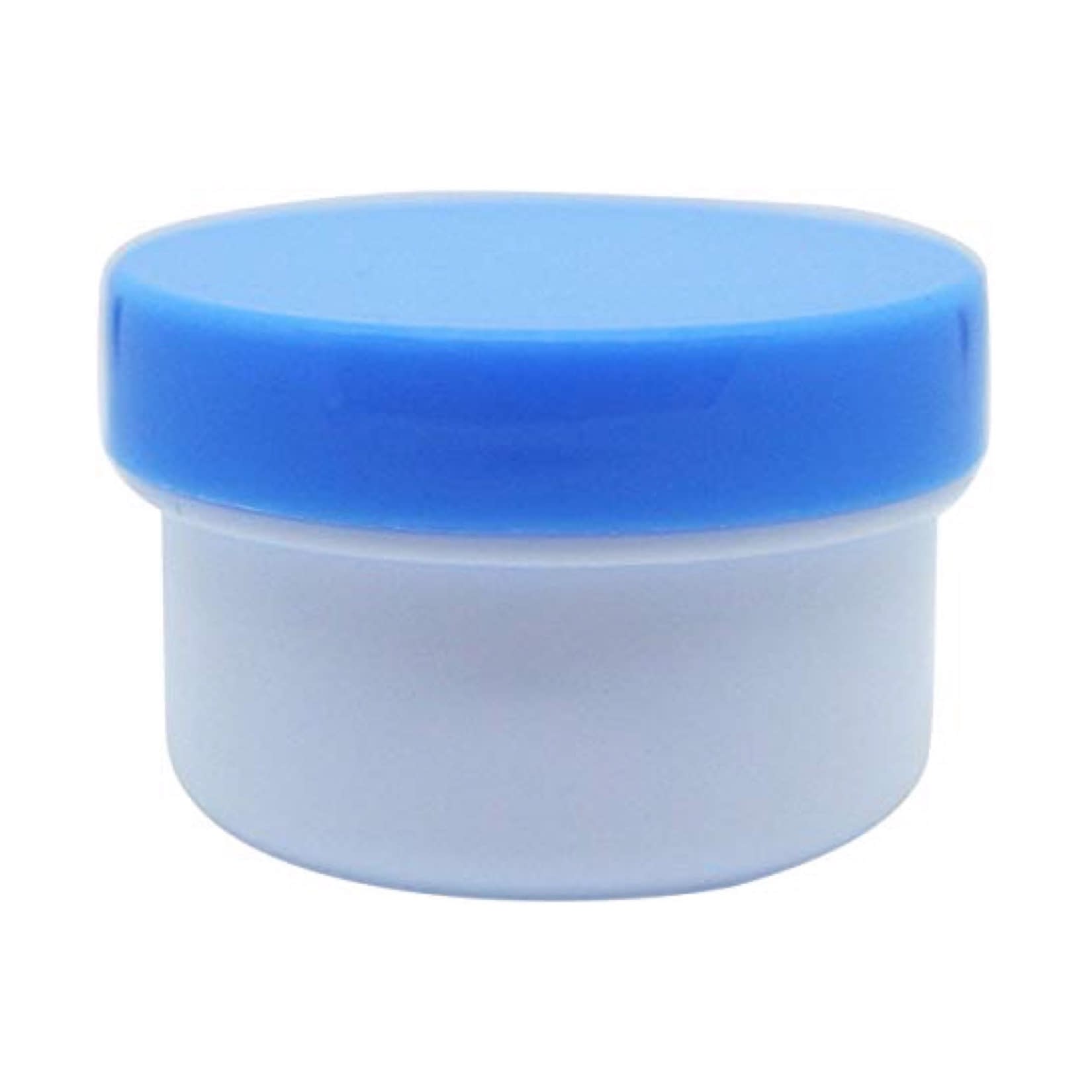 軟膏容器プラ壷N－3号(滅菌済) 軟膏壺 23-6687-0601 キャップ：青 エムアイケミカル 26CC(20コX5フクロイリ)