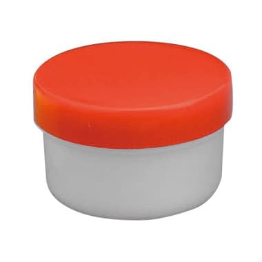 軟膏容器プラ壷N－3号(滅菌済) 軟膏壺 23-6687-0605 キャップ：赤 エムアイケミカル 26CC(20コX5フクロイリ)