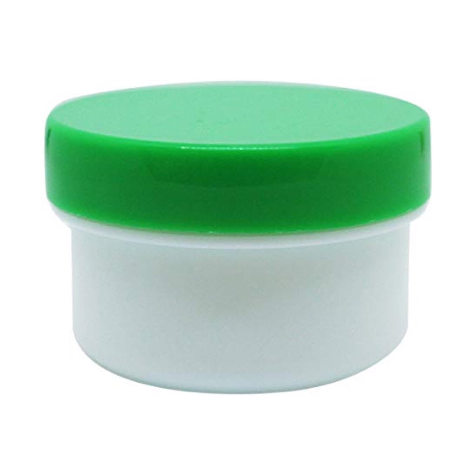 軟膏容器プラ壷N－5号(滅菌済) 軟膏壺 23-6687-0803 キャップ：緑 エムアイケミカル 65CC(10コX10フクロイリ)