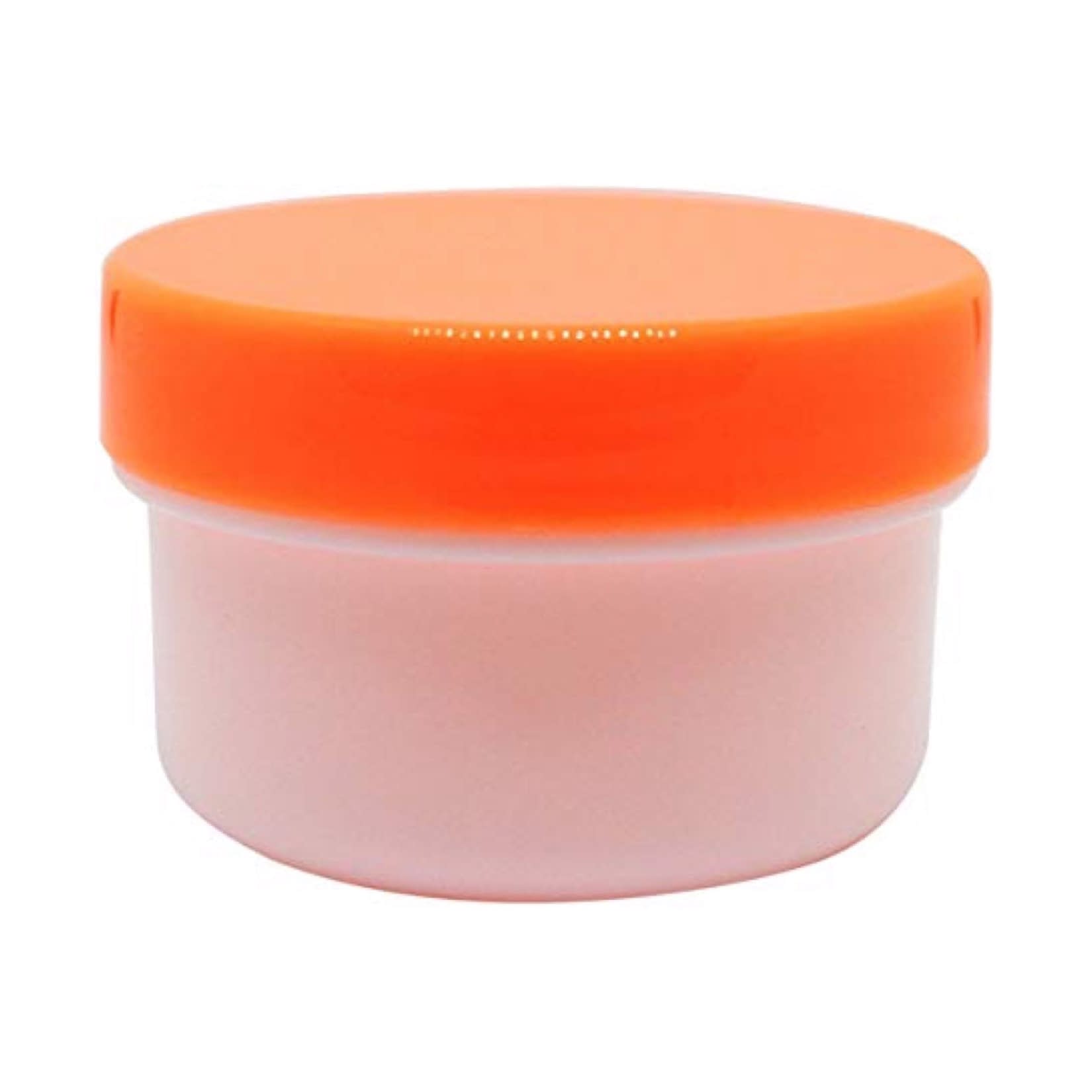 軟膏容器プラ壷N－5号(滅菌済) 軟膏壺 23-6687-0808 キャップ：オレンジ エムアイケミカル 65CC(10コX10フクロイリ)