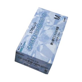 エクセレントニトリル手袋PF 23-7243-0002 M 三興化学工業 NBR-600(100マイイリ)