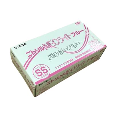 ニトリルNEOライト(ブルー)PF 24-2572-0001 SS エブノ 536(100マイイリ)