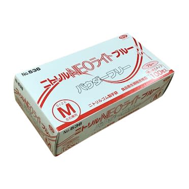 ニトリルNEOライト(ブルー)PF 24-2572-0003 M エブノ 536(100マイイリ)