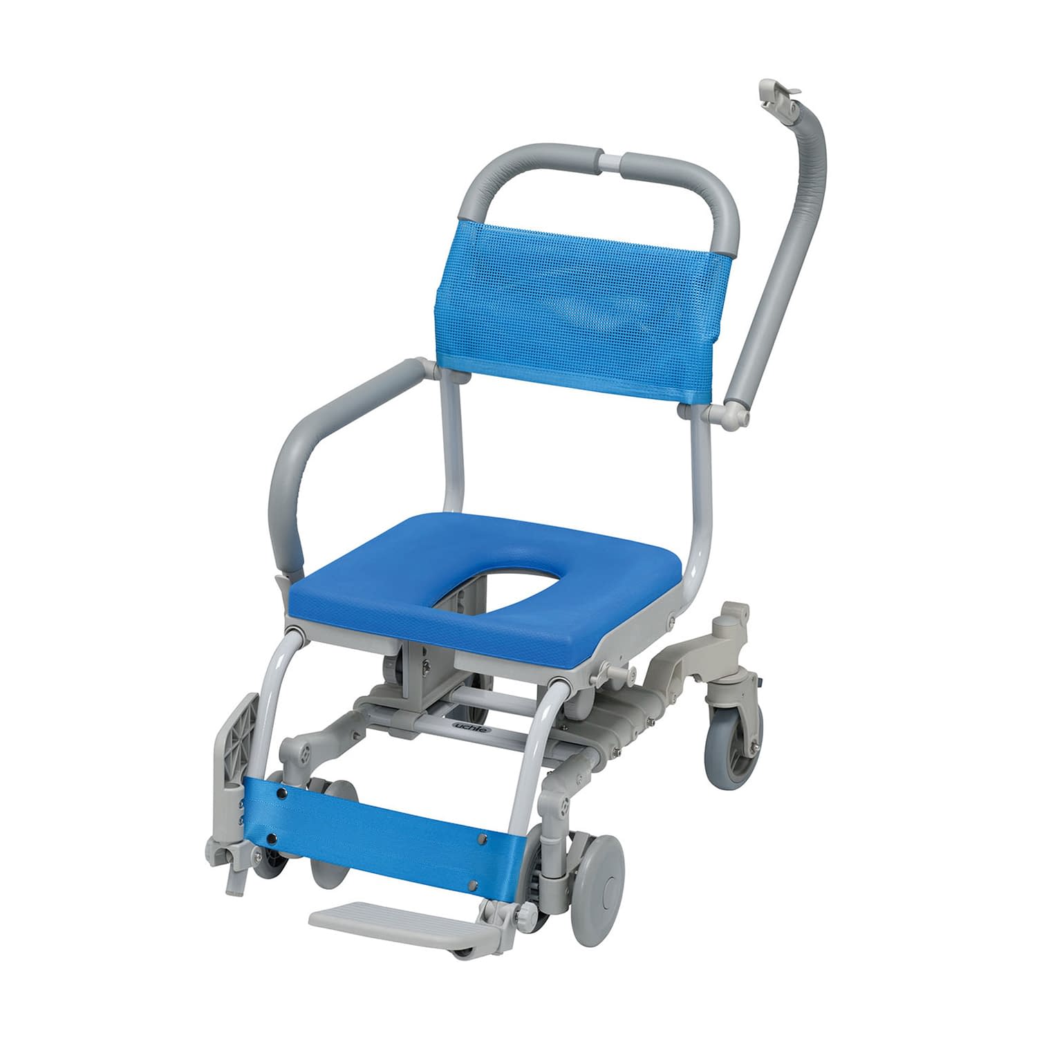 シャワーラク4輪自在(O型シート) シャワーチェア 24-7658-00 ウチヱ SWR-130