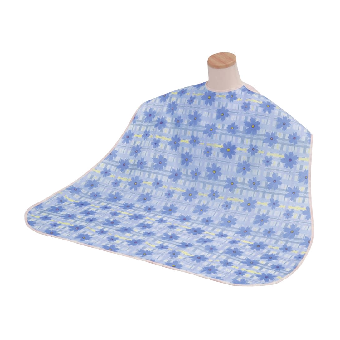 ソフラピレンエプロン コスモス 23-7183-0001 ブルー 竹虎