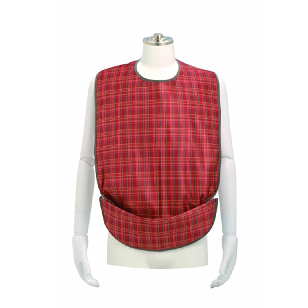 ソフラピレンエプロンチェック2WAY 24-2418-0002 オレンジ 竹虎