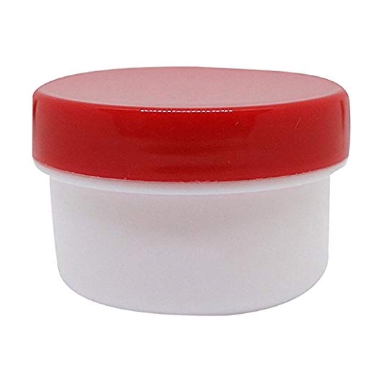 軟膏容器プラ壷N－6号(未滅菌) 23-6687-0405 キャップ：赤 エムアイケミカル 130CC(30コイリ)