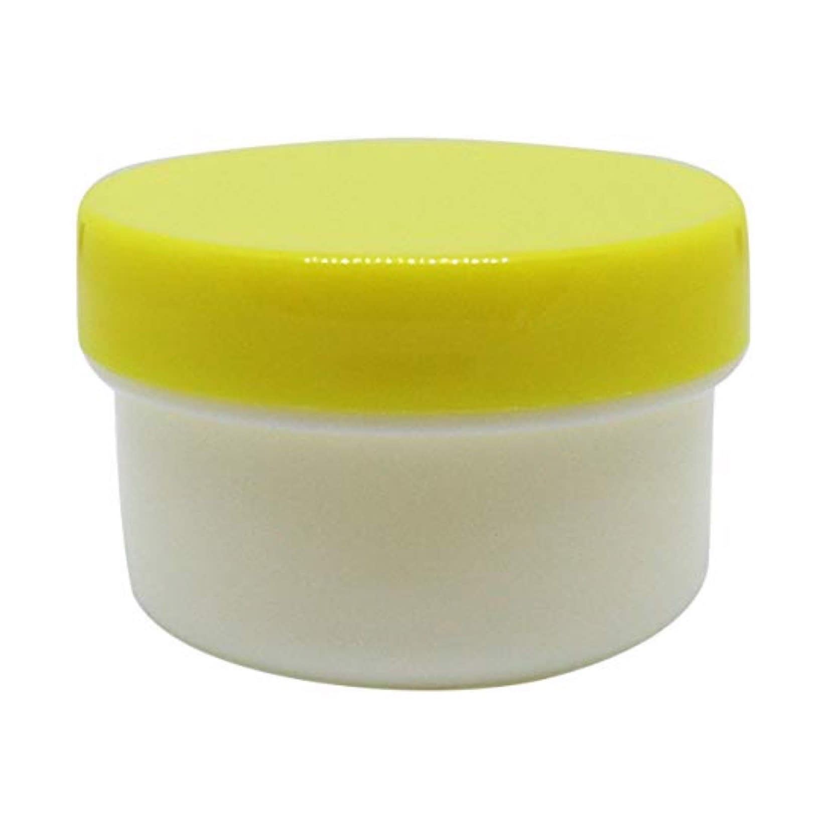 軟膏容器プラ壷N－6号(滅菌済) 軟膏壺 23-6687-0904 キャップ：黄 エムアイケミカル 130CC(5コX10フクロイリ)
