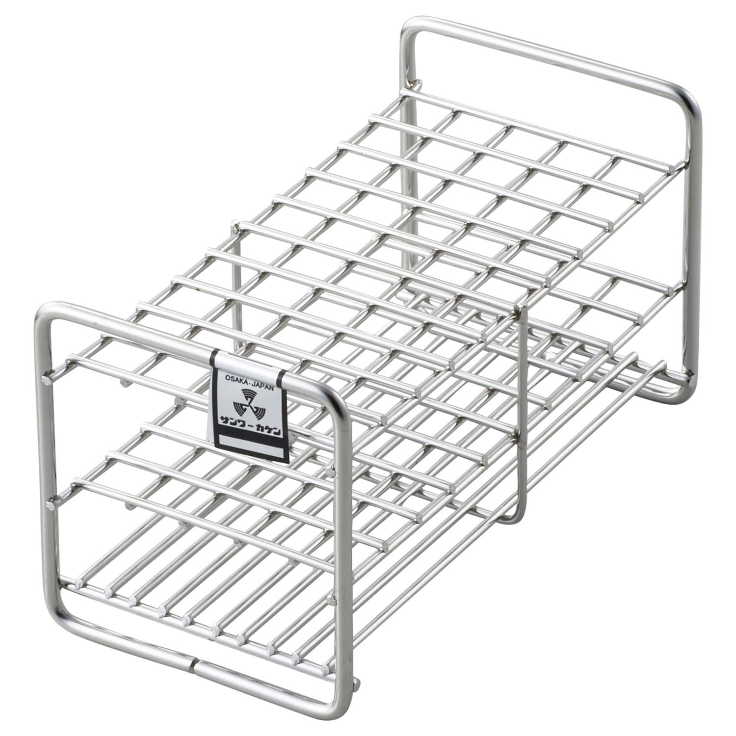 試験管立(10mm用)50本立 φ10mm用×50本立 10-2845-00 三和化研工業 SS10-50(5X10)55MM