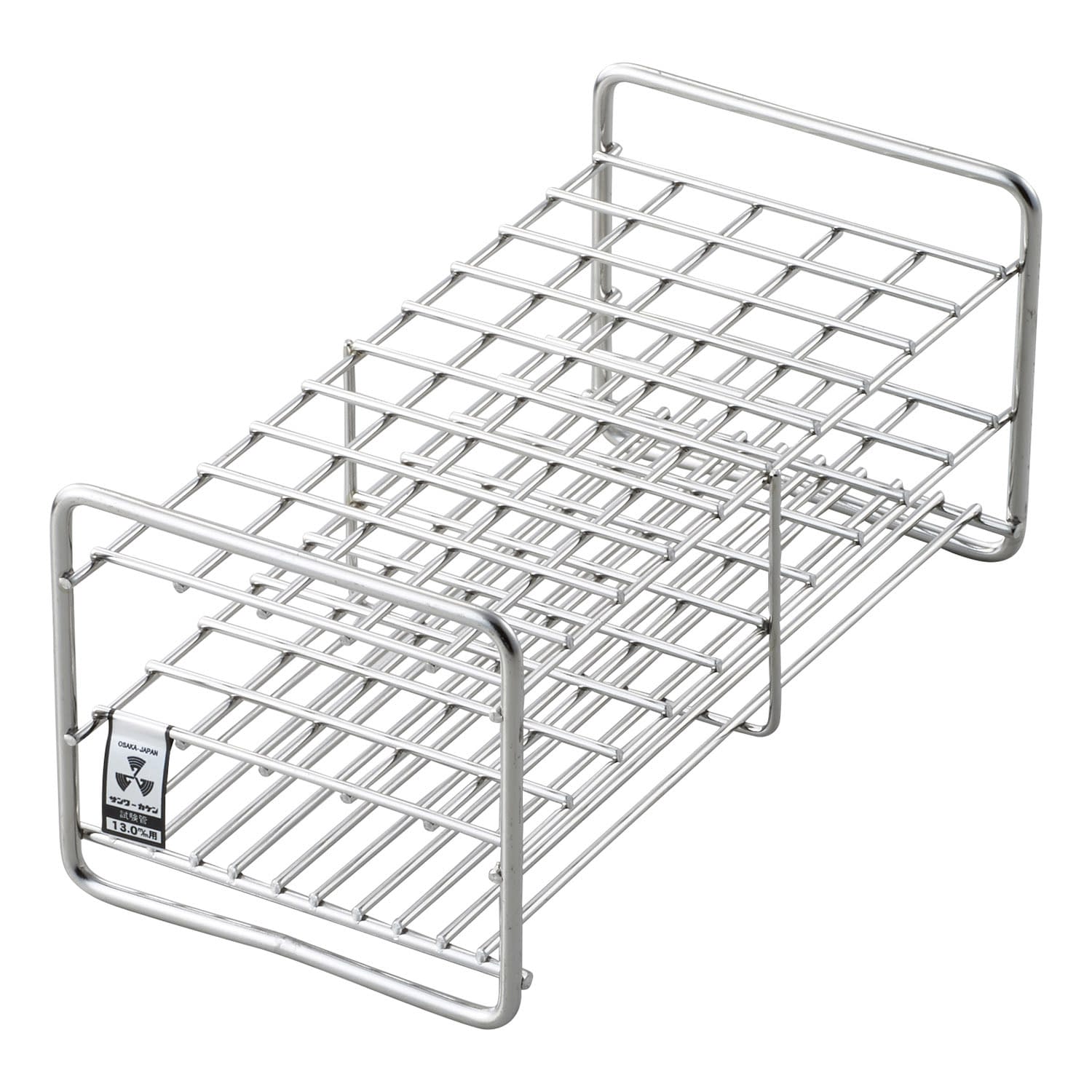 試験管立(13mm用)50本立 φ13mm用×50本立 10-2845-03 三和化研工業 SS13-50(5X10)55MM