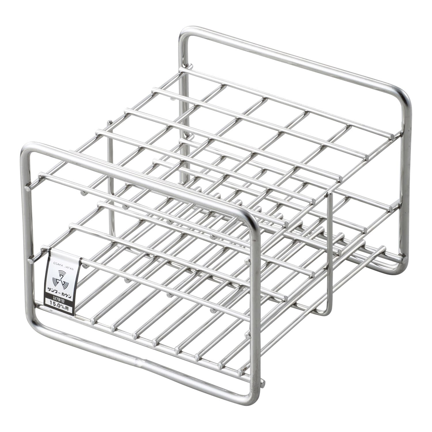 試験管立(15mm用)25本立 φ15mm用×25本立 10-2845-05 三和化研工業 SS15-25(5X5)55MM