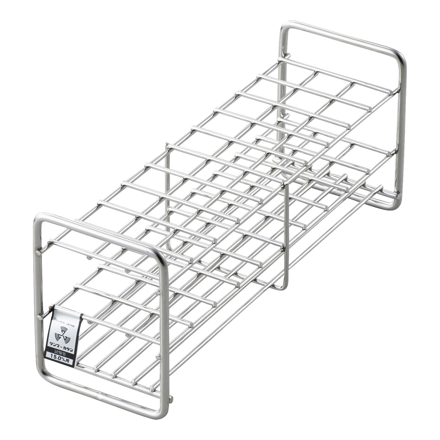 試験管立(15mm用)30本立 φ15mm用×30本立 10-2845-06 三和化研工業 SS15-30(3X10)55MM