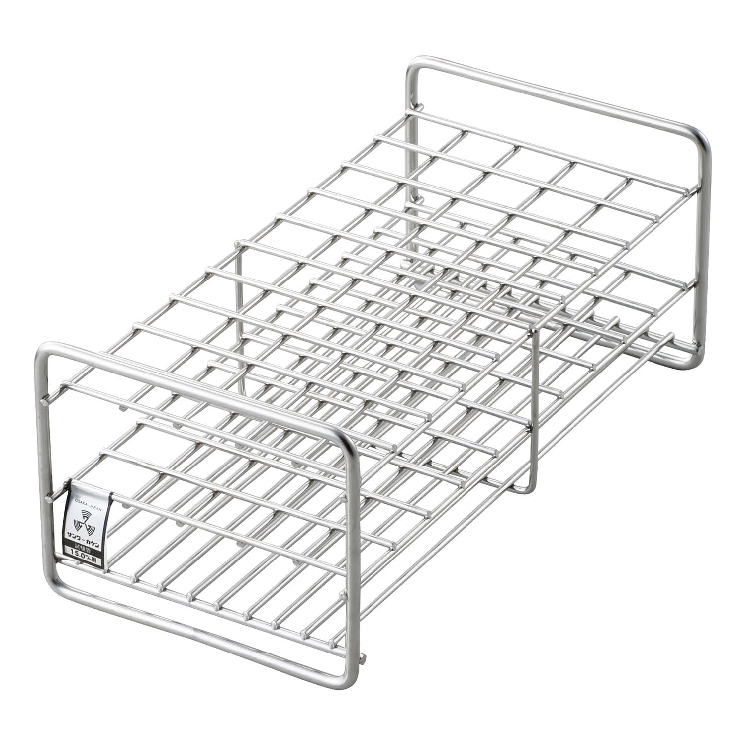 試験管立(15mm用)50本立 φ15mm用×50本立 10-2845-07 三和化研工業 SS15-50(5X10)55MM