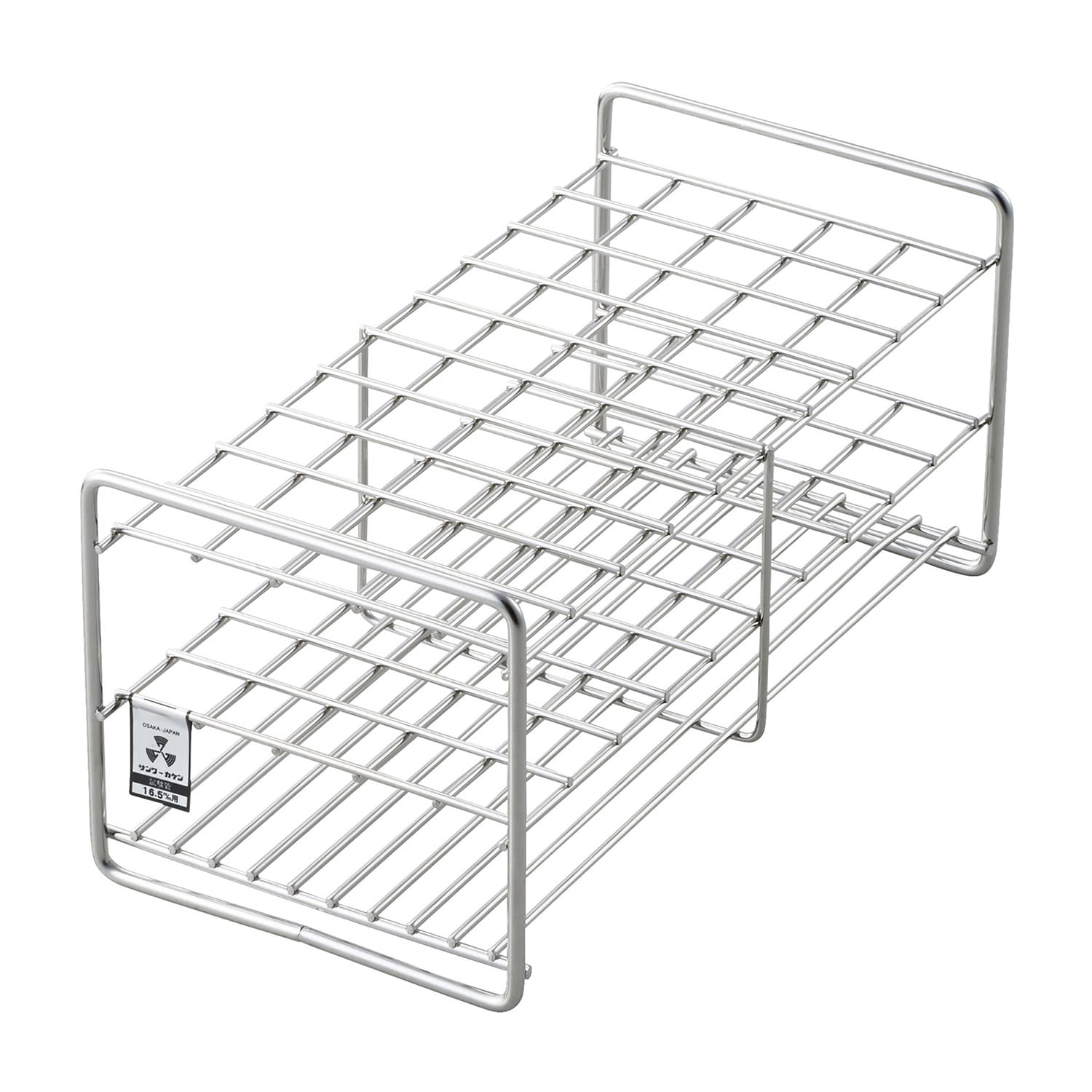 試験管立(16.5mm用)50本立 φ16.5mm用×50本立 10-2845-10 三和化研工業 SS16.5-50(5X10)75MM