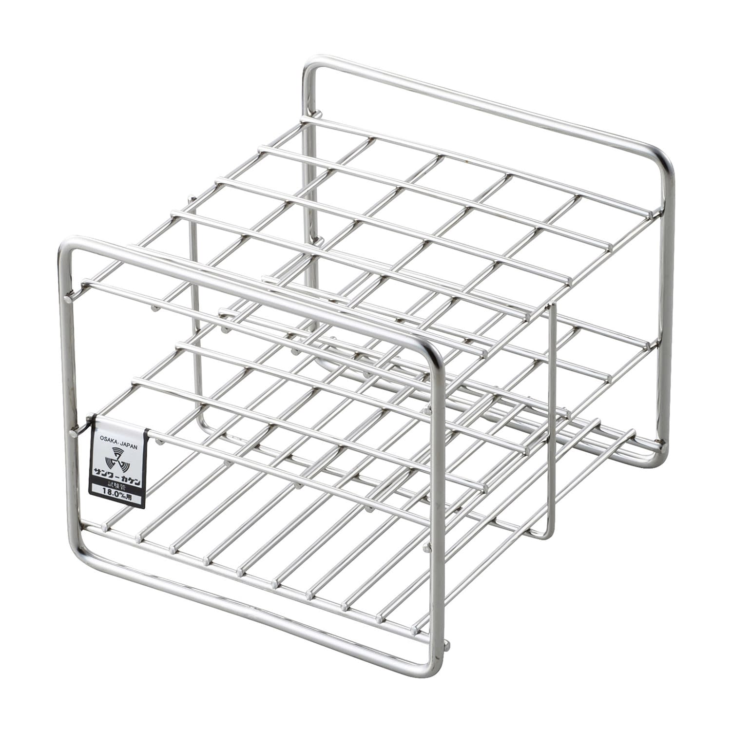 試験管立(18mm用)25本立 φ18mm用×25本立 10-2845-14 三和化研工業 SS18-25(5X5)75MM