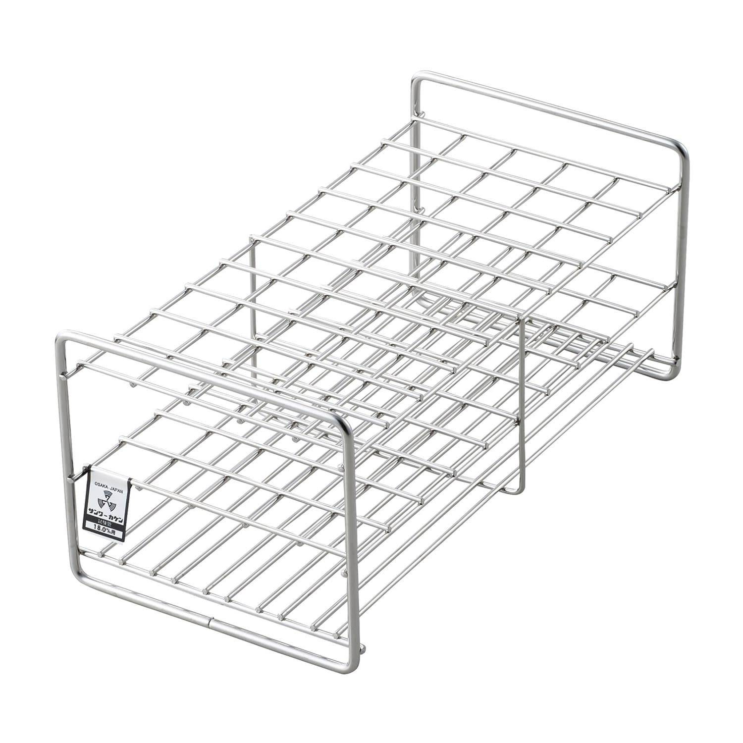 試験管立(18mm用)50本立 φ18mm用×50本立 10-2845-16 三和化研工業 SS18-50(5X10)75MM