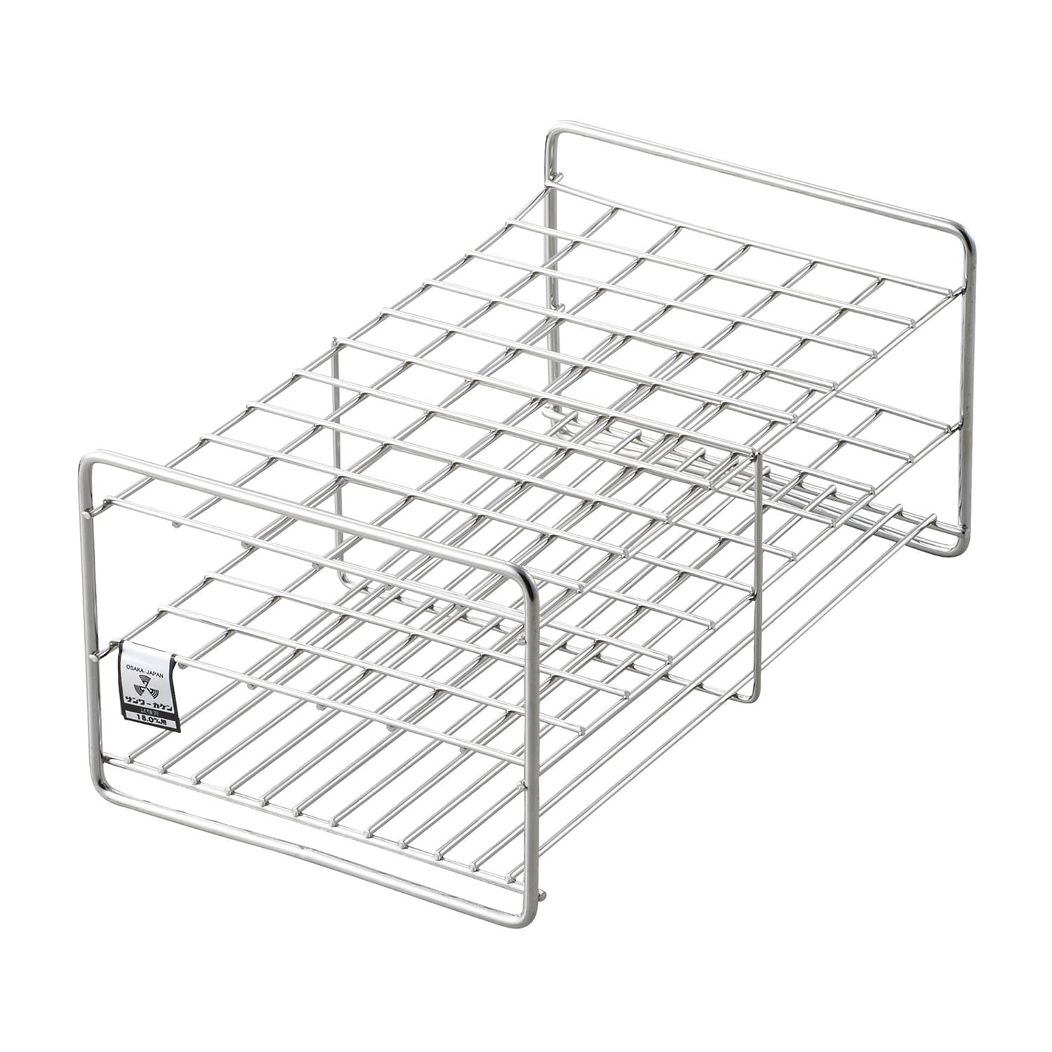 試験管立(18mm用)60本立 φ18mm用×60本立 10-2845-17 三和化研工業 SS18-60(6X10)75MM