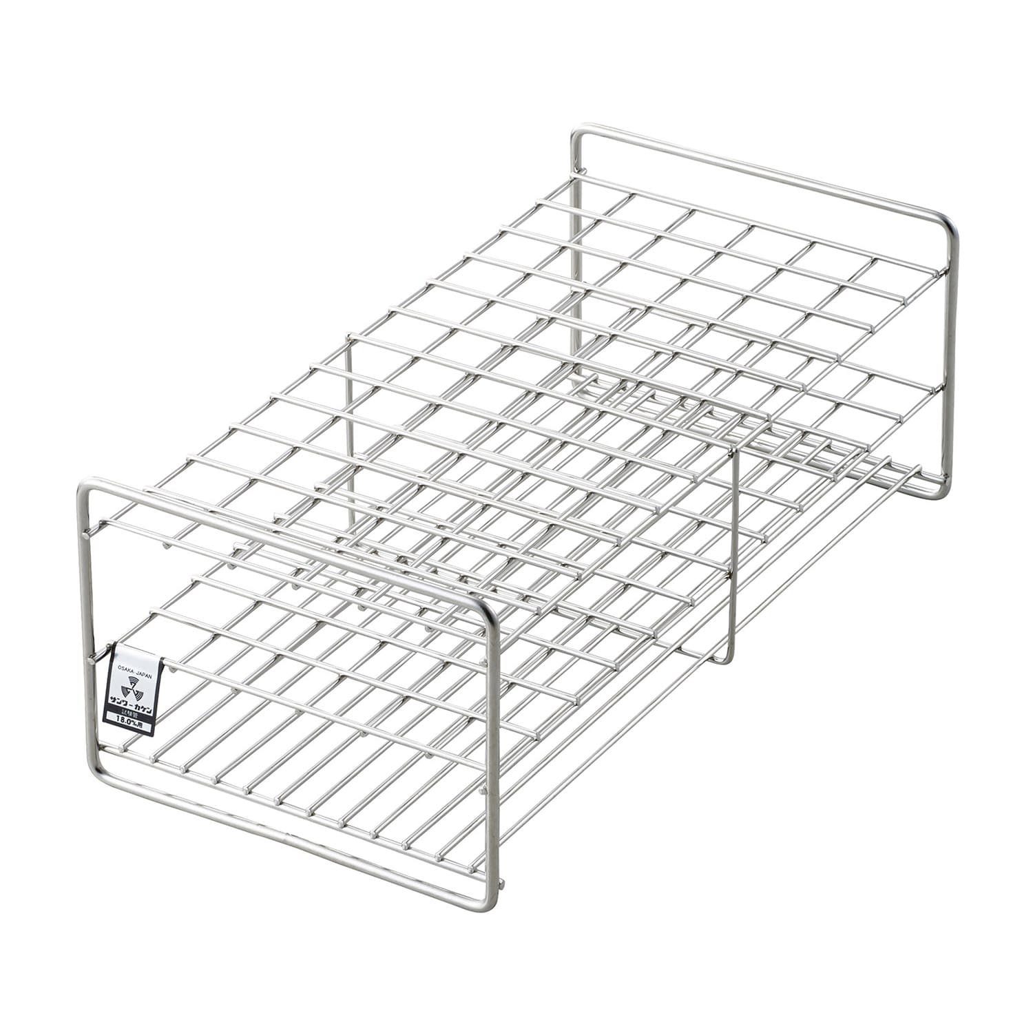 試験管立(18mm用)72本立 φ18mm用×72本立 10-2845-18 三和化研工業 SS18-72(6X12)75MM