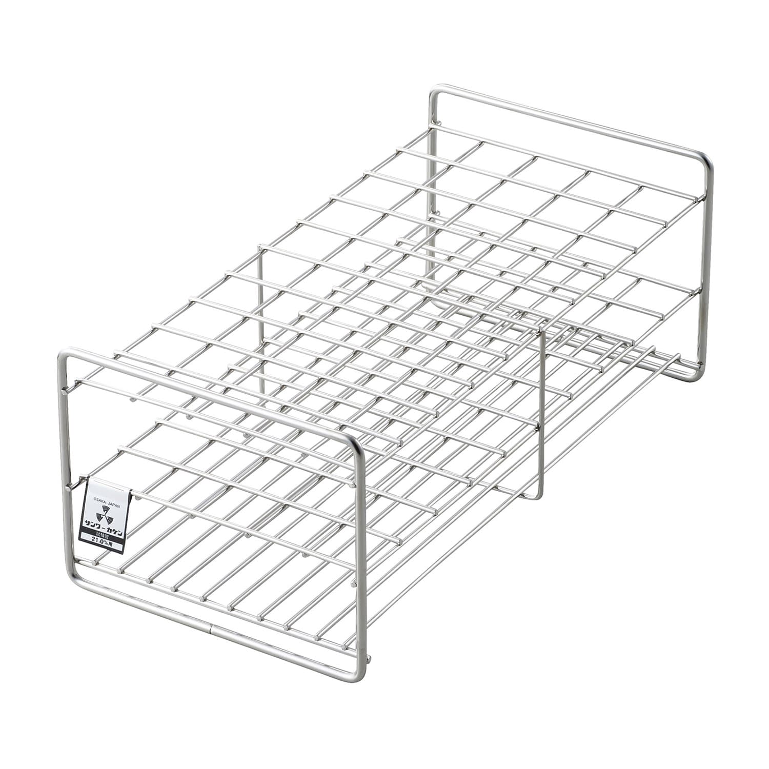 試験管立(21mm用)50本立 φ21mm用×50本立 10-2845-20 三和化研工業 SS21-50(5X10)75MM