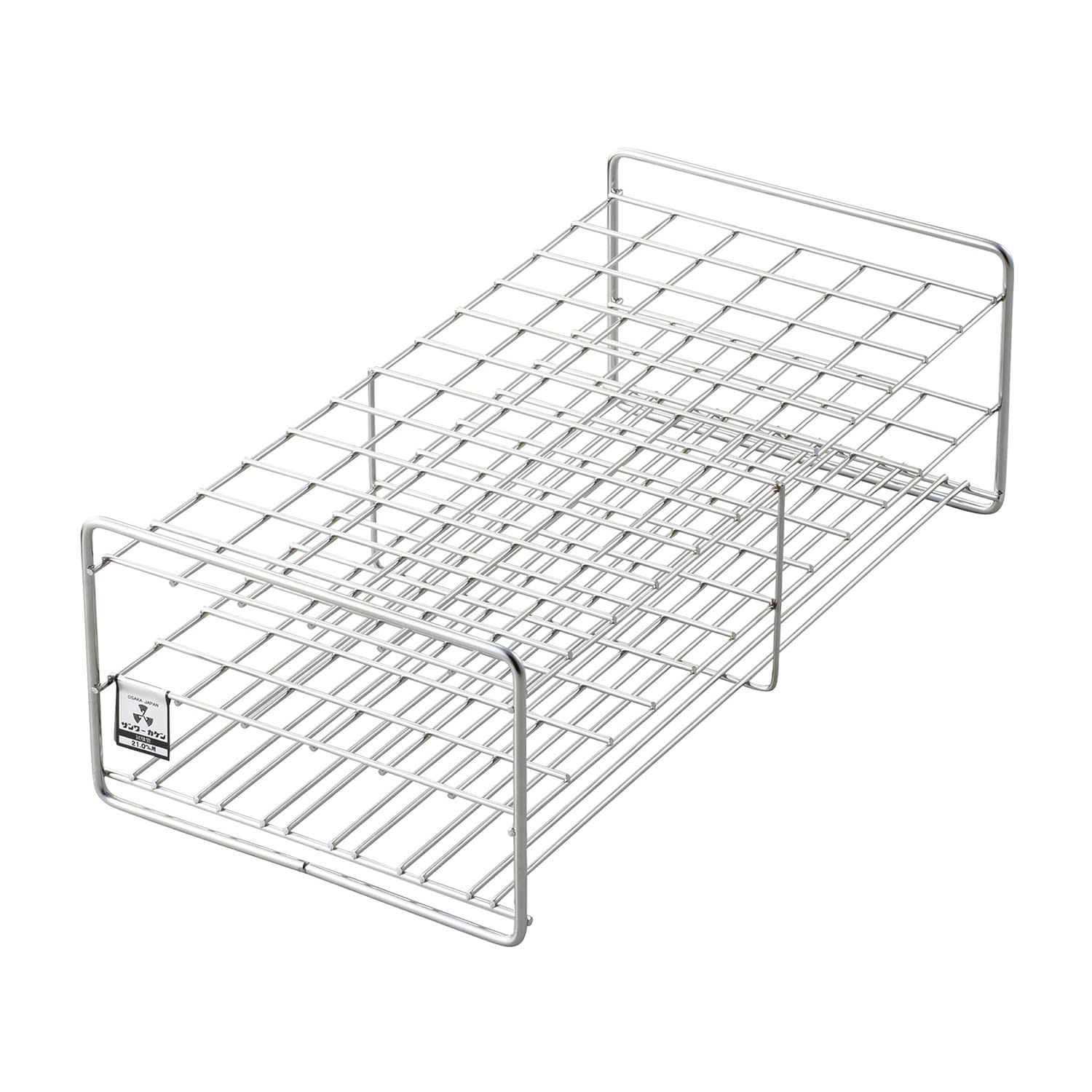 試験管立(21mm用)72本立 φ21mm用×72本立 10-2845-21 三和化研工業 SS21-72(6X12)75MM