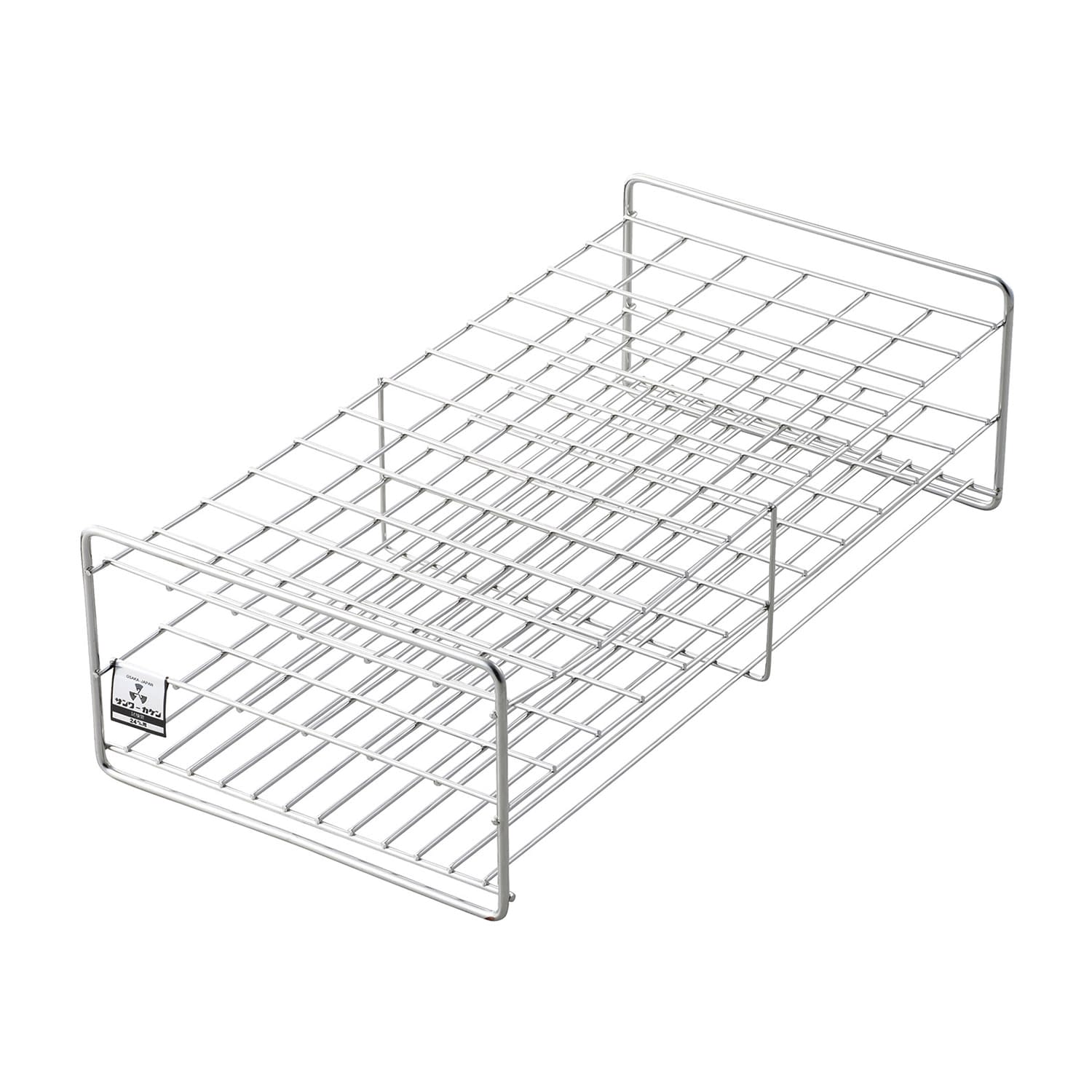 試験管立(24mm用)72本立 φ24mm用×72本立 10-2845-23 三和化研工業 SS24-72(6X12)75MM