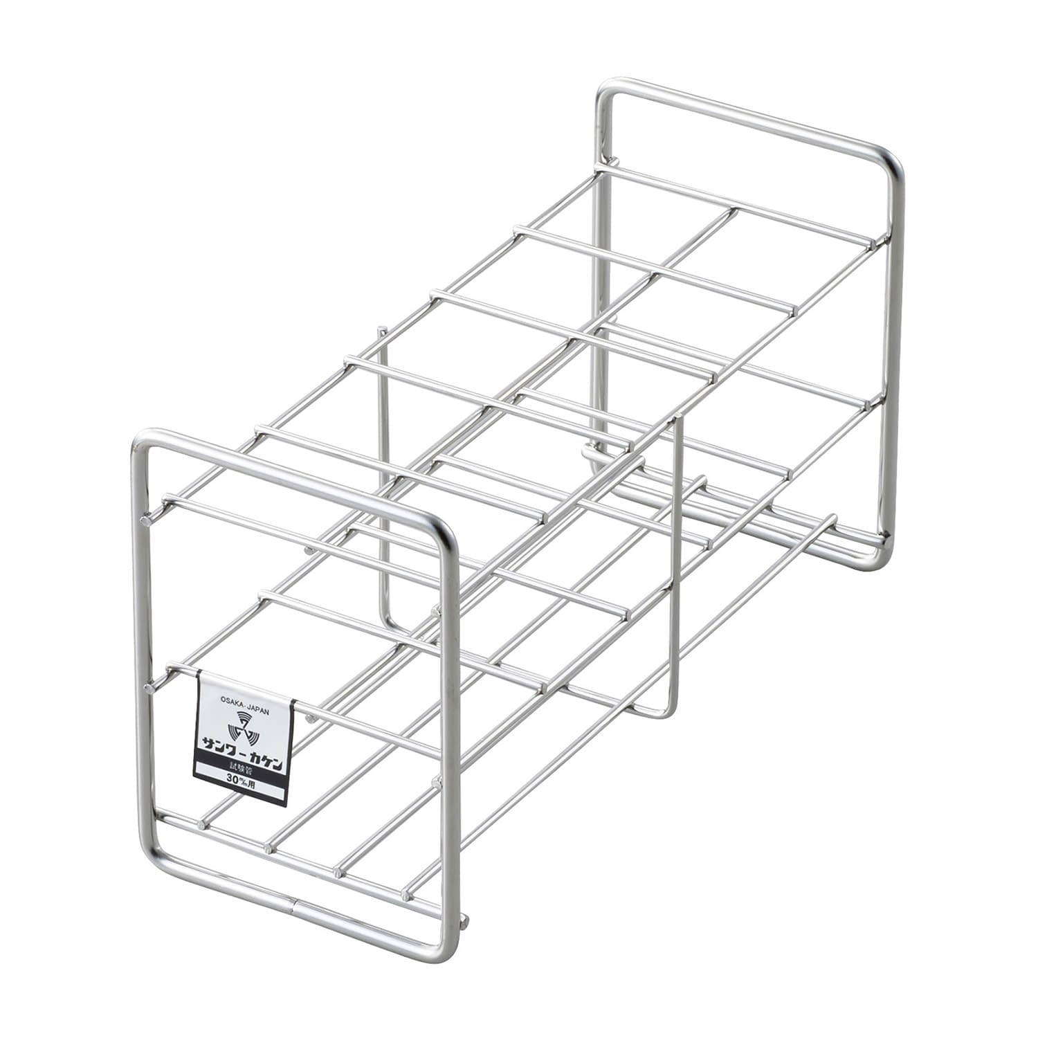 試験管立(30mm用)10本立 φ30mm用×10本立 10-2845-24 三和化研工業 SS30-10(2X5)75MM
