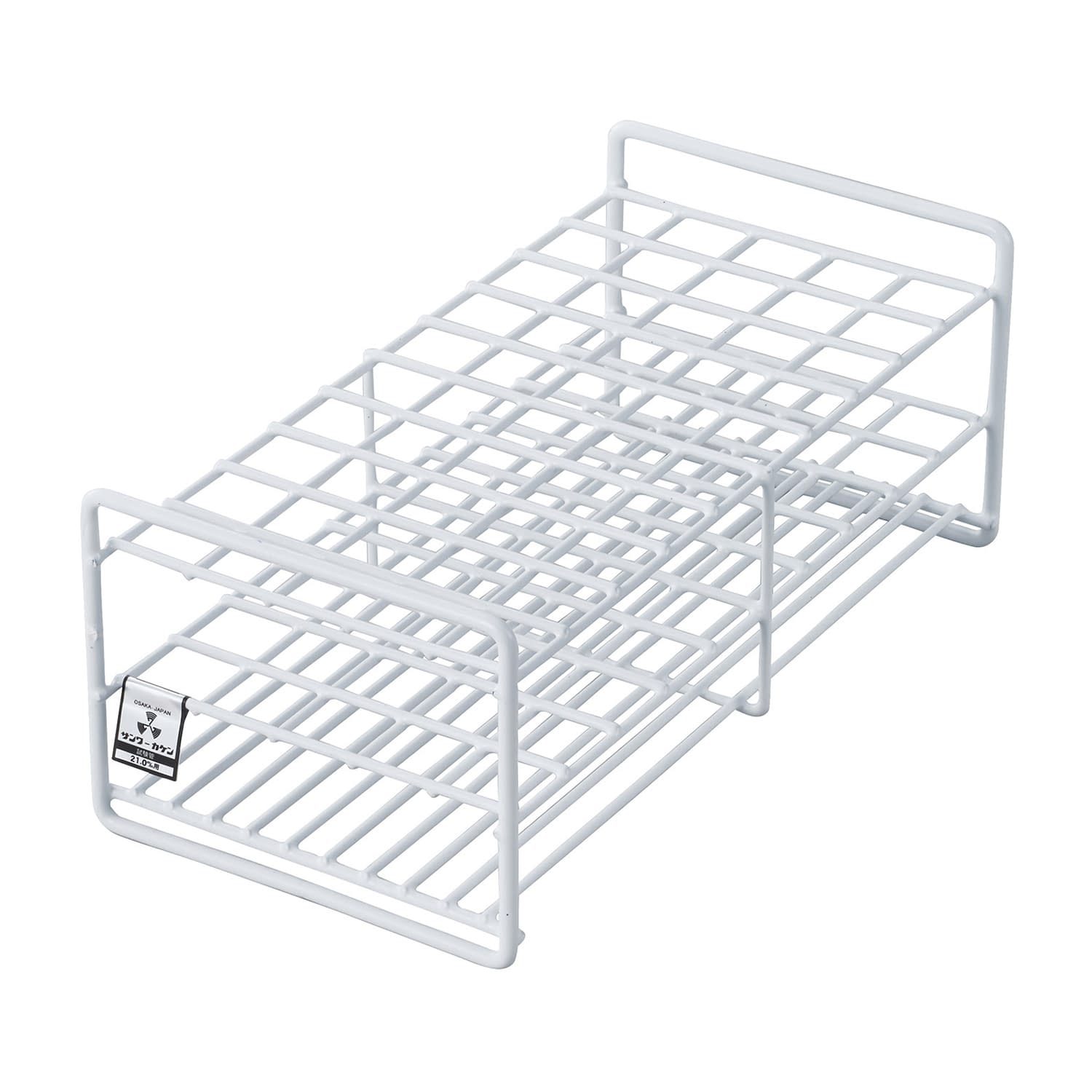試験管立(21mm用)50本立 φ21mm用×50本立 10-2850-10 三和化研工業 SC21-50(5X10)75MM