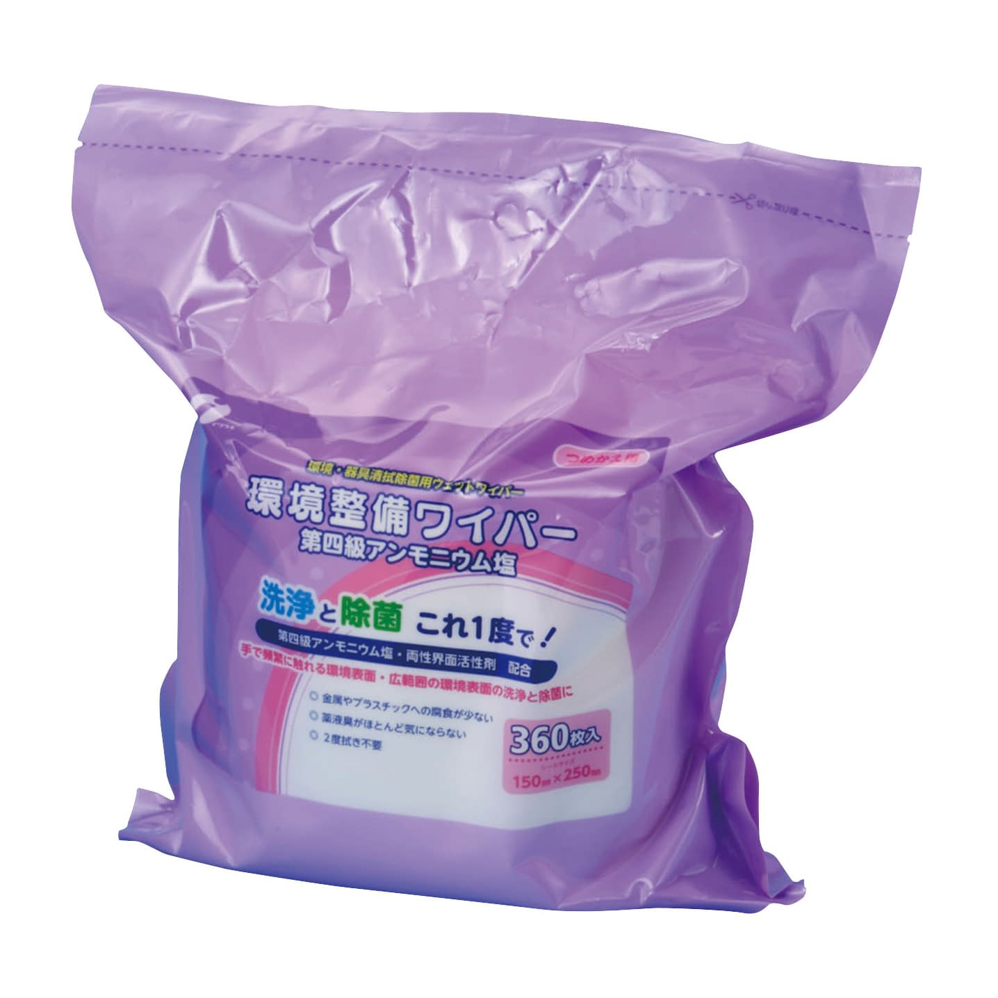 環境整備ワイパー第四級アンモニウム塩 詰替用 23-7984-01 イワツキ 41895(360マイツメカエヨウ)