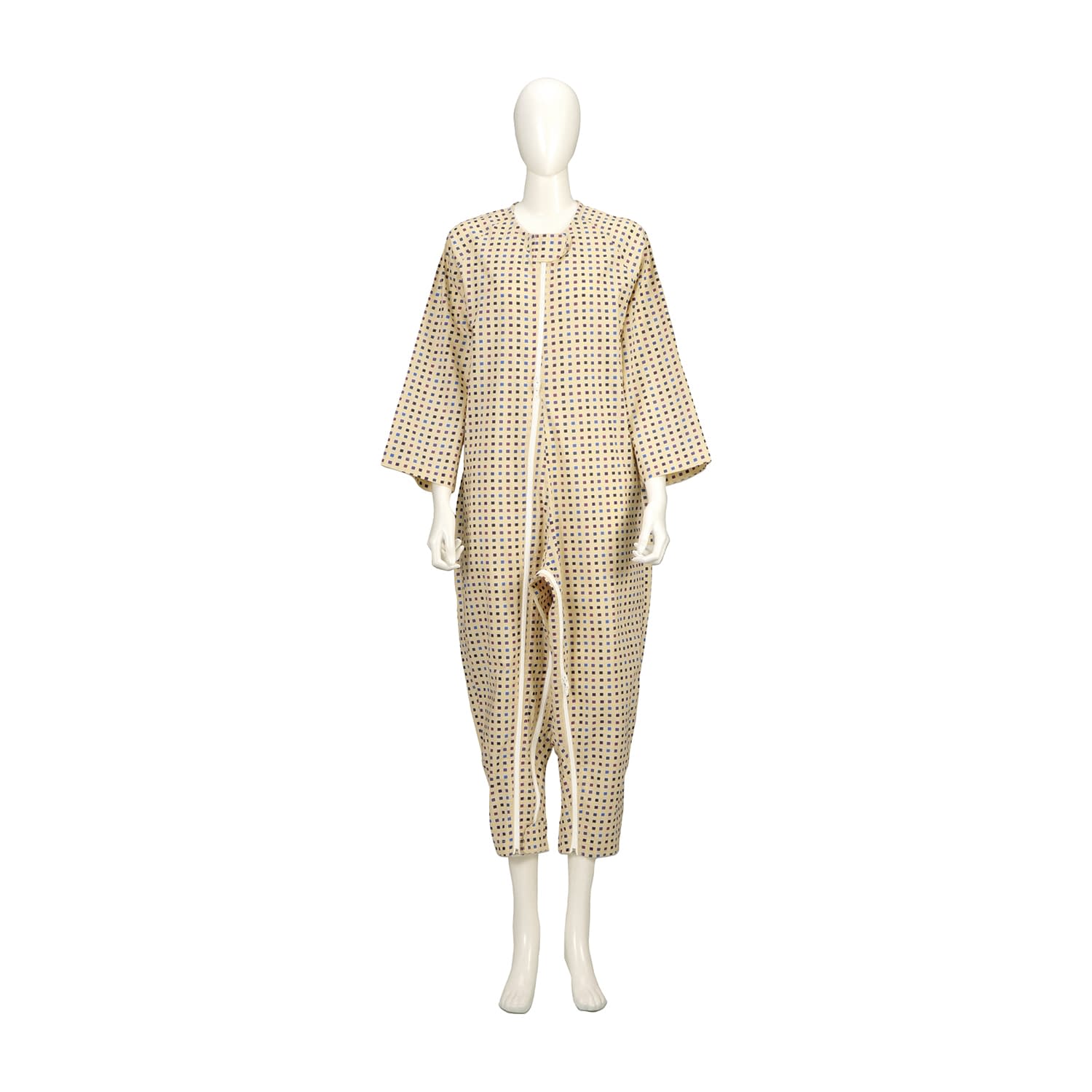 ソフトケアねまき 両開きファスナー スリーシーズン 25-4721-0201 むらさき 竹虎 L(スリーシーズン)