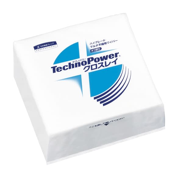 テクノパワークロスレイ(4つ折) 不織布ワイパー 24-2581-00 テクノパワー 63260(50マイX12パック)