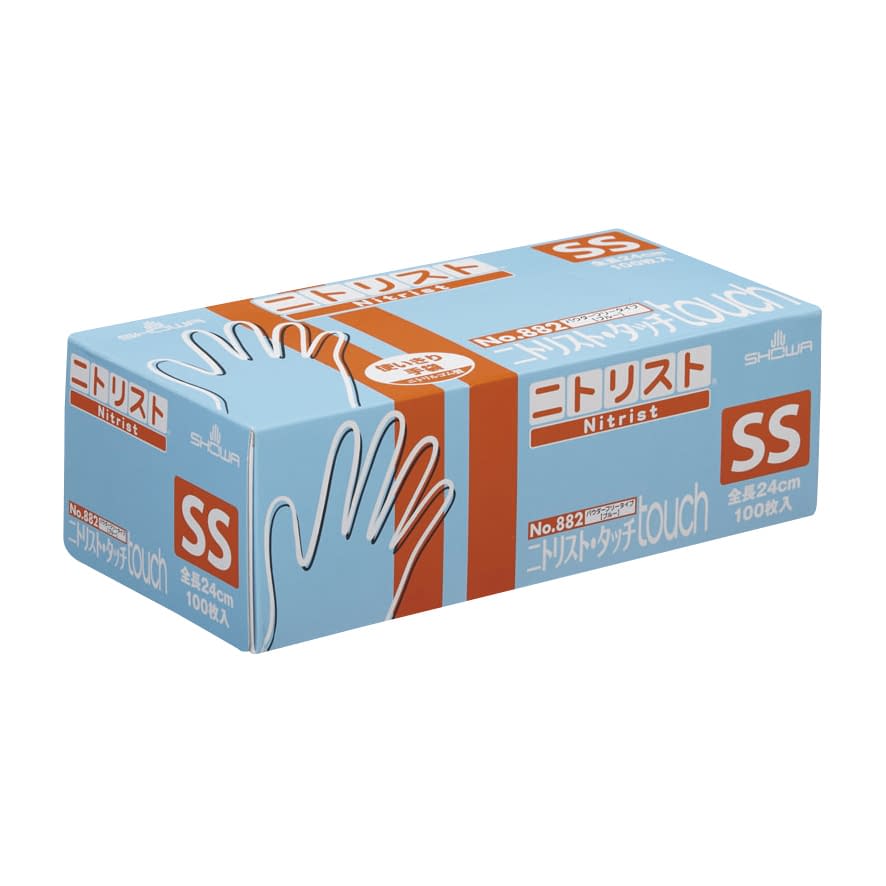 ニトリスト・タッチ(ブルー) 24-8762-0001 SS ショーワグローブ NO.882(100マイイリ)