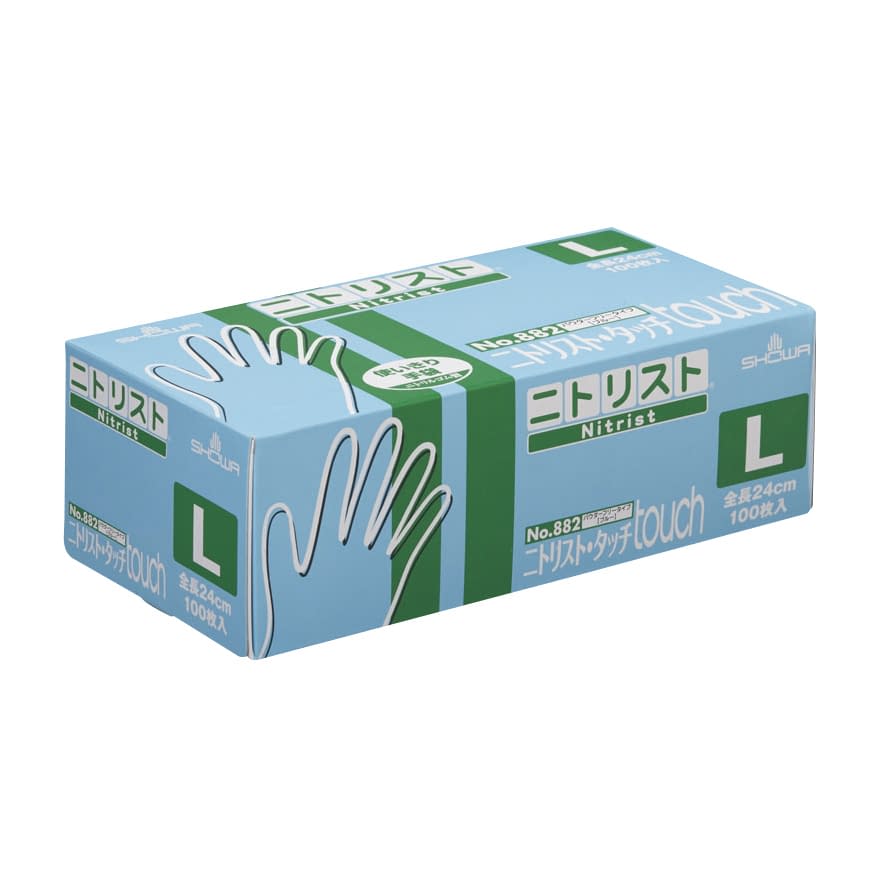 ニトリスト・タッチ(ブルー) 24-8762-0004 L ショーワグローブ NO.882(100マイイリ)