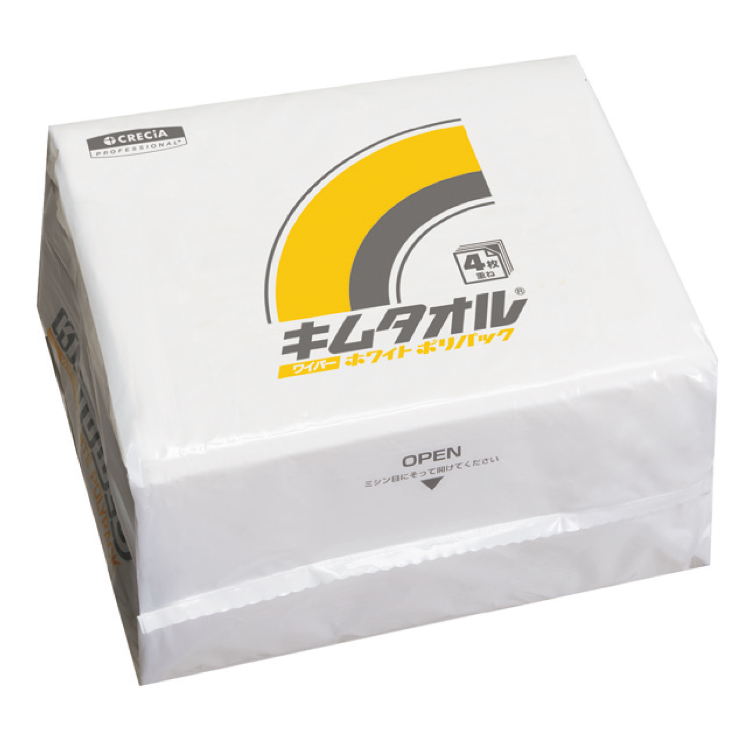 キムタオルホワイト(ポリパック) 紙ワイパー 07-3265-00 キムタオル 61032(50マイX18パック)