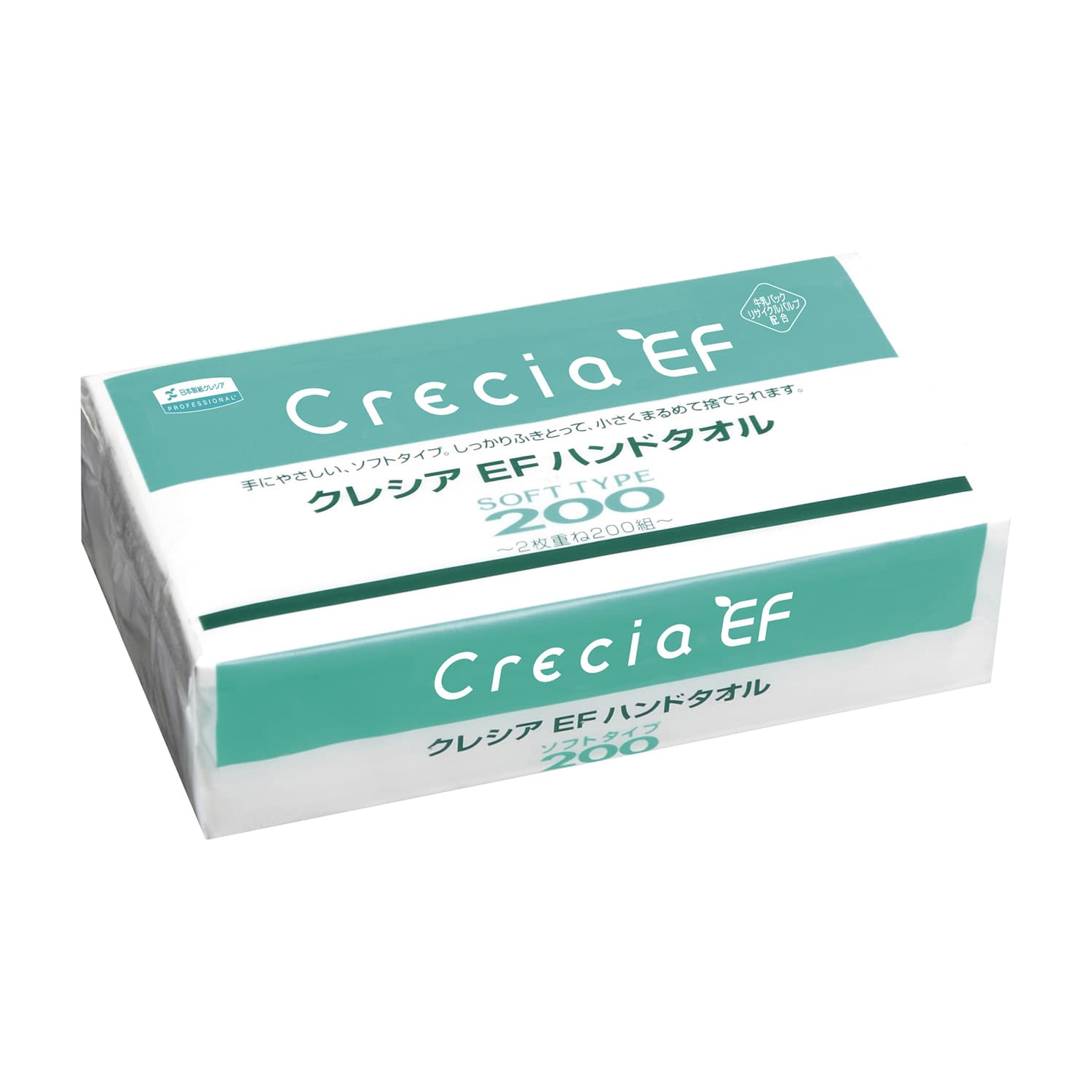 ハンドタオル ソフトタイプ200(梱 200 ペーパータオル 07-3320-00 クレシアEF 37005(200クミX30パック)