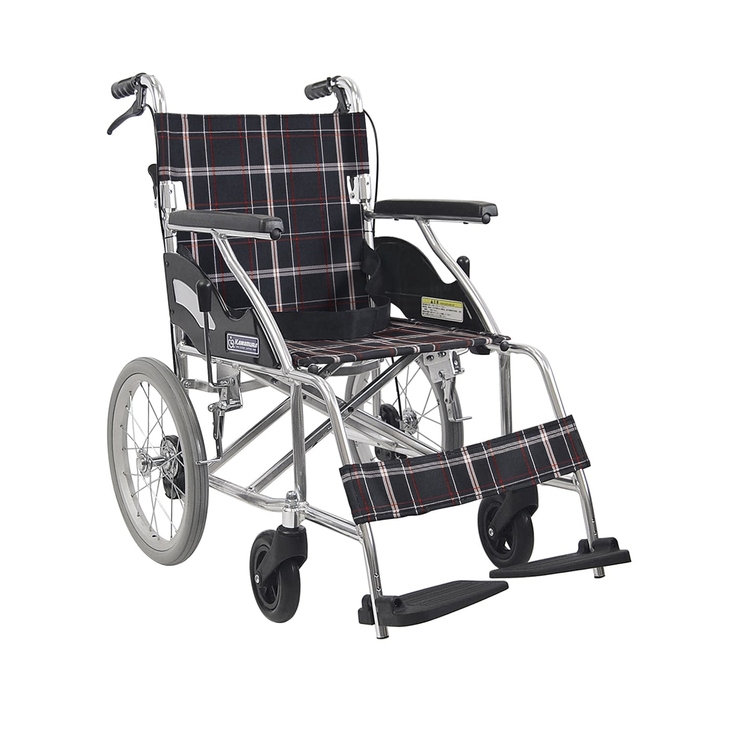 車いす(介助用・アルミ製)背折れ式 介助用・背折れ 24-2366-00 カワムラサイクル KV16-40SB